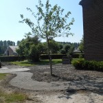 aanleg tuinpad met halfverharding